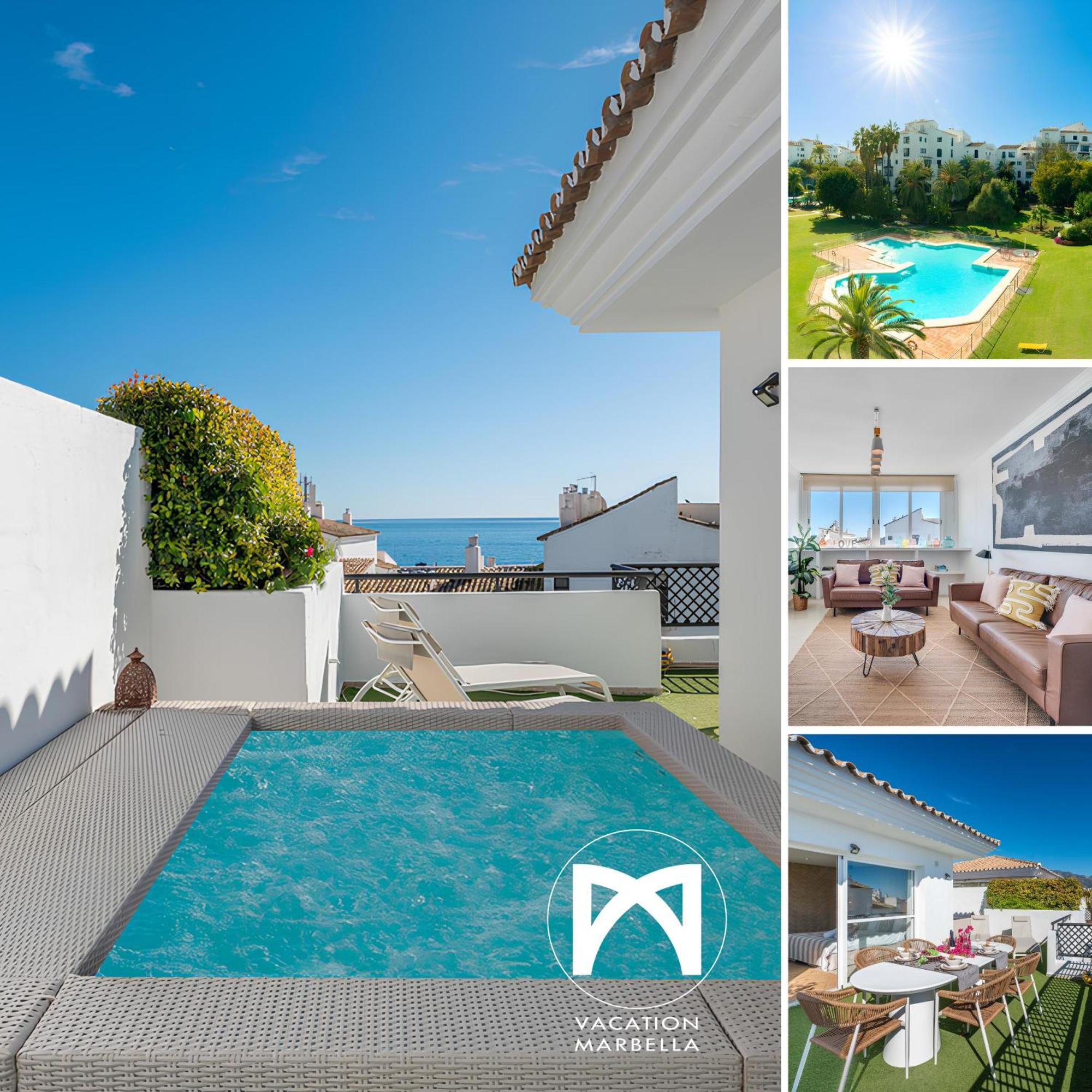 Vacation I Terrazas De Banus, Romantic, Jacuzzi, Pet-friendly, Cosy Duplex Penthouse, 2min Walk To Marina * Marbella
